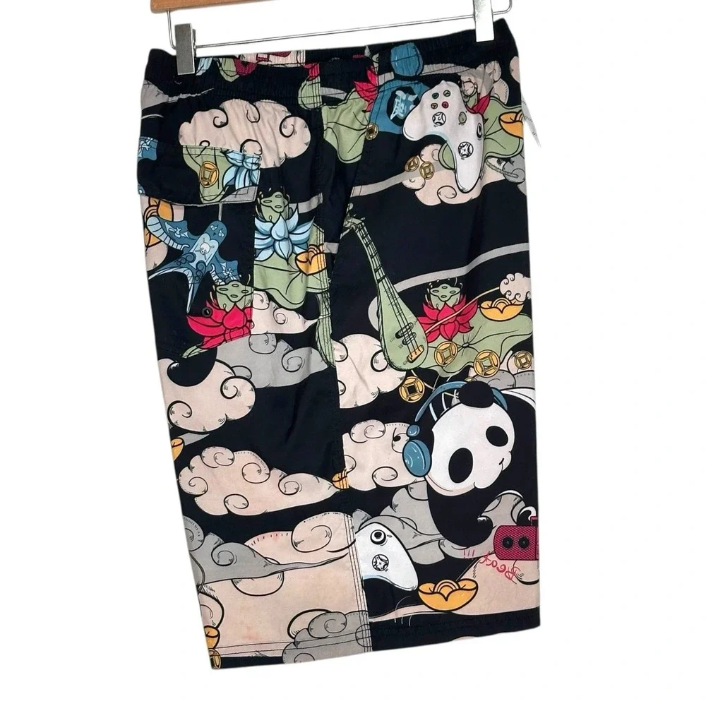 Music Panda Waterproof Beach Shorts Swimsuit Men36 Ultra Quick Dry No Mesh Liner